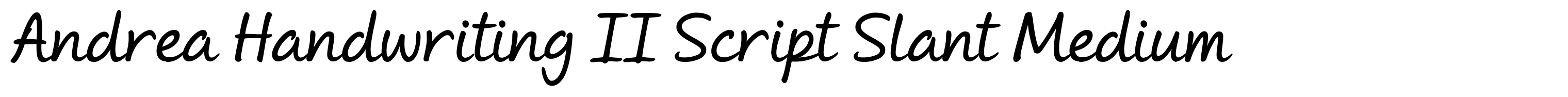 Andrea Handwriting II Script Slant Medium